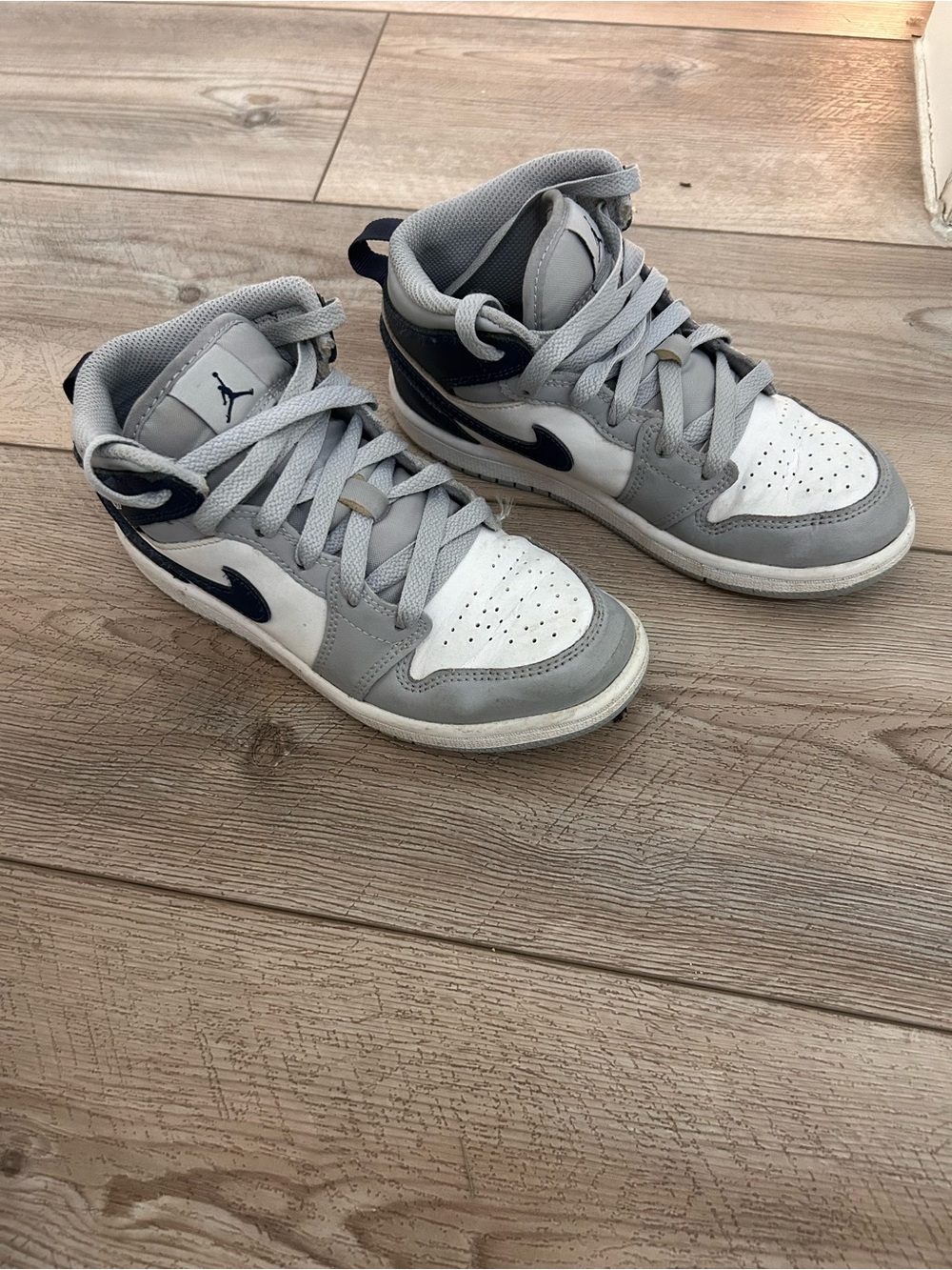 Jordan Kids' Mid-Top Sneakers - Gray, White, Black